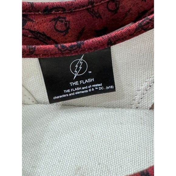 Women's or Mens Unisex The Flash 10.5 W / 9 M Red Canvas Classic Sneakers DC - Picture 7 of 8